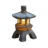Zen Inspired Solar Pagoda Powered Outdoor Courtyard Decorative Lights Waterproof - Front View