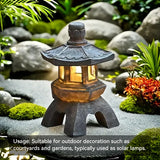 Zen Inspired Solar Pagoda Powered Outdoor Courtyard Decorative Lights Waterproof - Top-Down View