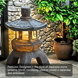 Zen Inspired Solar Pagoda Powered Outdoor Courtyard Decorative Lights Waterproof - Extra Image