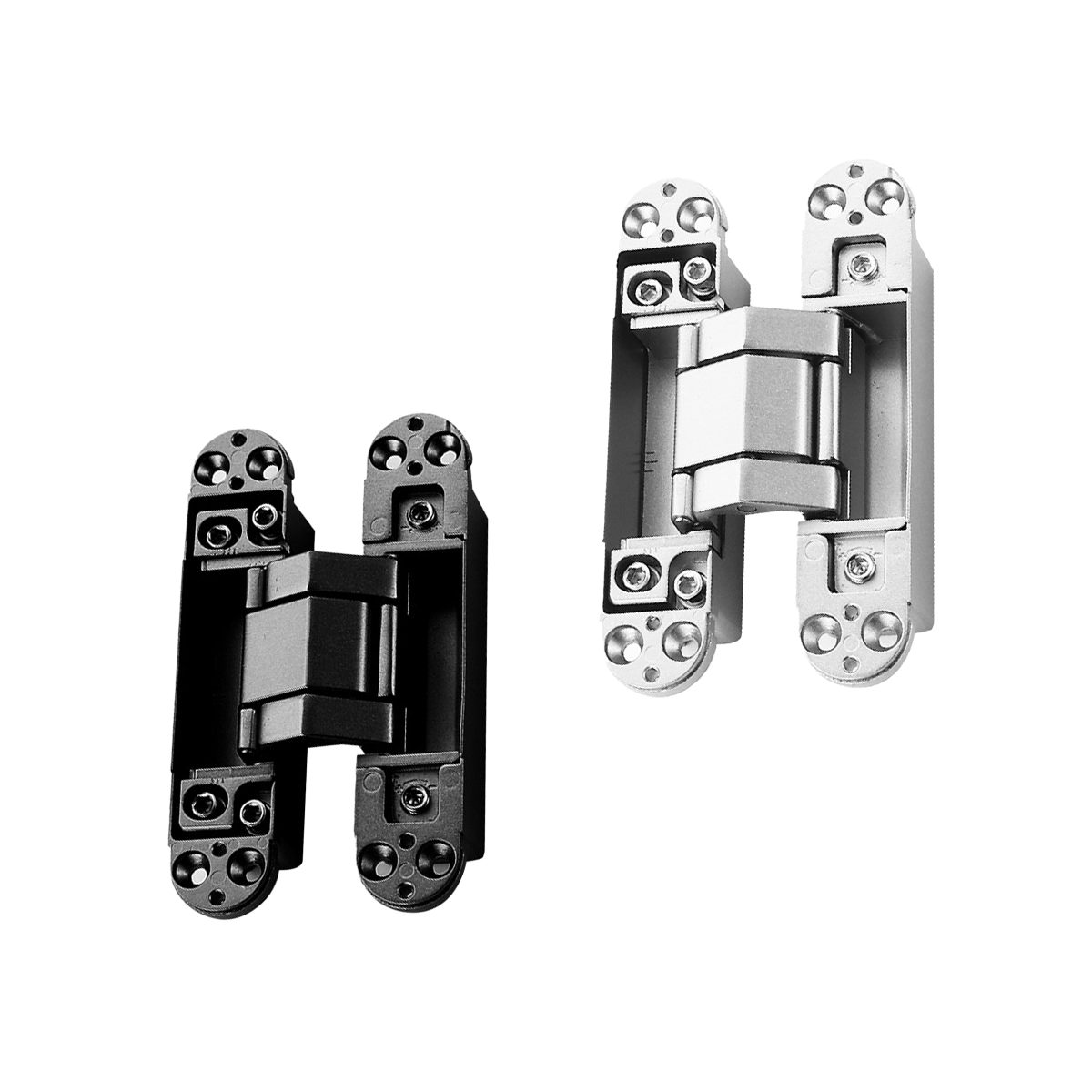 Hidden Invisible Door Hinge Concealed 3D Hinge Heavy Duty for Doors and Cabinets - Black