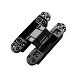 Hidden Invisible Door Hinge Concealed 3D Hinge Heavy Duty for Doors and Cabinets - Black - Close-Up Angle