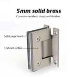 H Shaped 90 Degree Glass Clamp Double Opening Bevel Edge Bathroom Shower Clip - Chrome - 45-Degree Angle