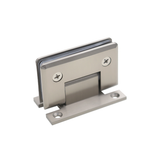 H Shaped 90 Degree Glass Clamp Double Opening Bevel Edge Bathroom Shower Clip - Chrome - Close-Up Angle