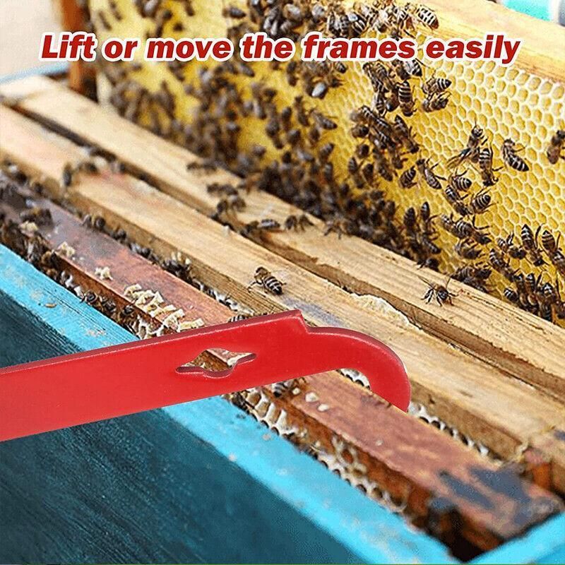 2X Stainless Steel Beekeeping Bee Hive Tools Hook Scraper J Shape Equipment Tool