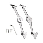 2 PCS Folding Lid Lift Up Stay Support Buffer Stop Hinge Silver With Soft-Close