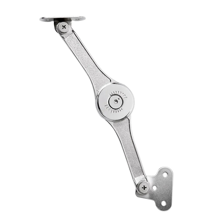 2 PCS Folding Lid Lift Up Stay Support Buffer Stop Hinge Silver With Soft-Close
