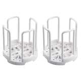 2pcs Kitchen Dish Drying Rack with Drainage Storage Cup Holder Organizer Stand - White