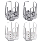 2pcs Kitchen Dish Drying Rack with Drainage Storage Cup Holder Organizer Stand - White - Side View