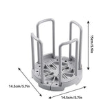 2pcs Kitchen Dish Drying Rack with Drainage Storage Cup Holder Organizer Stand - White - Top-Down View