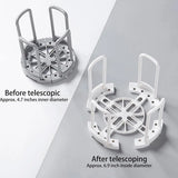 2pcs Kitchen Dish Drying Rack with Drainage Storage Cup Holder Organizer Stand - White - Rear View