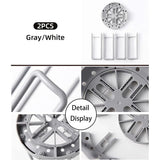 2pcs Kitchen Dish Drying Rack with Drainage Storage Cup Holder Organizer Stand - White - Close-Up Angle