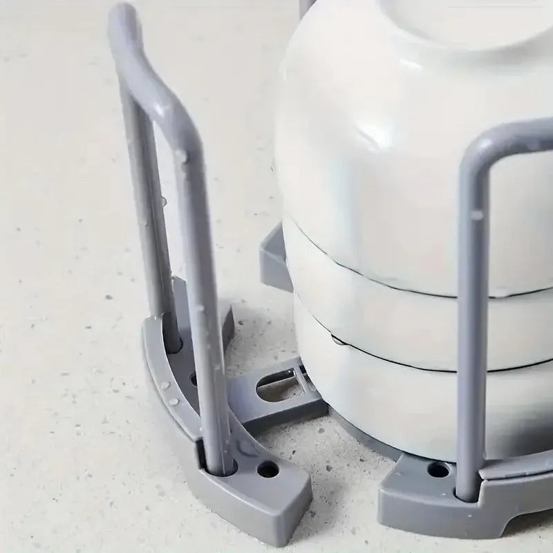2pcs Kitchen Dish Drying Rack with Drainage Storage Cup Holder Organizer Stand - White