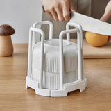 2pcs Kitchen Dish Drying Rack with Drainage Storage Cup Holder Organizer Stand - White - Extra Image