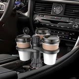 Car Multi Cup Holder Mug Holder Vehicle Drink Holder Organiser for Travel Use - 45-Degree Angle