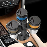 Car Multi Cup Holder Mug Holder Vehicle Drink Holder Organiser for Travel Use - Low Angle