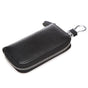 Key Holder Bag Leather Case Ring Wallet Car Unisex Pouch Keychains Black Coffee - Black