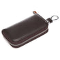 Key Holder Bag Leather Case Ring Wallet Car Unisex Pouch Keychains Black Coffee - Coffee