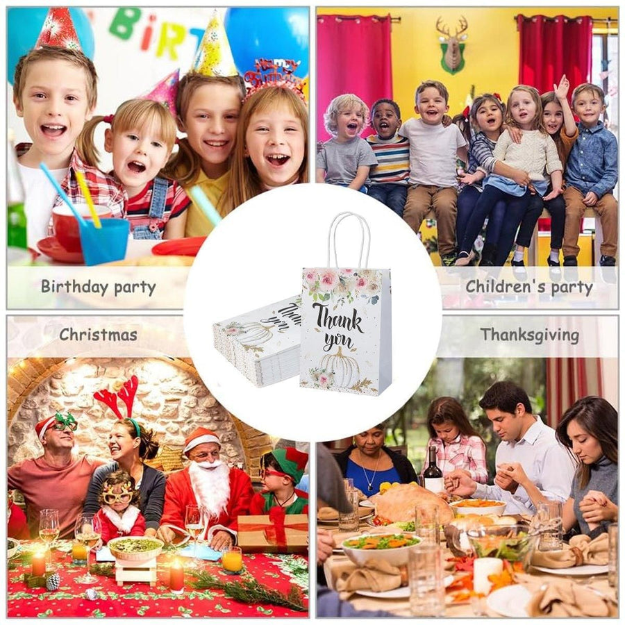 30pcs Printed Gift Bags Holiday Packaging Tote Gift Bags for Christmas Party
