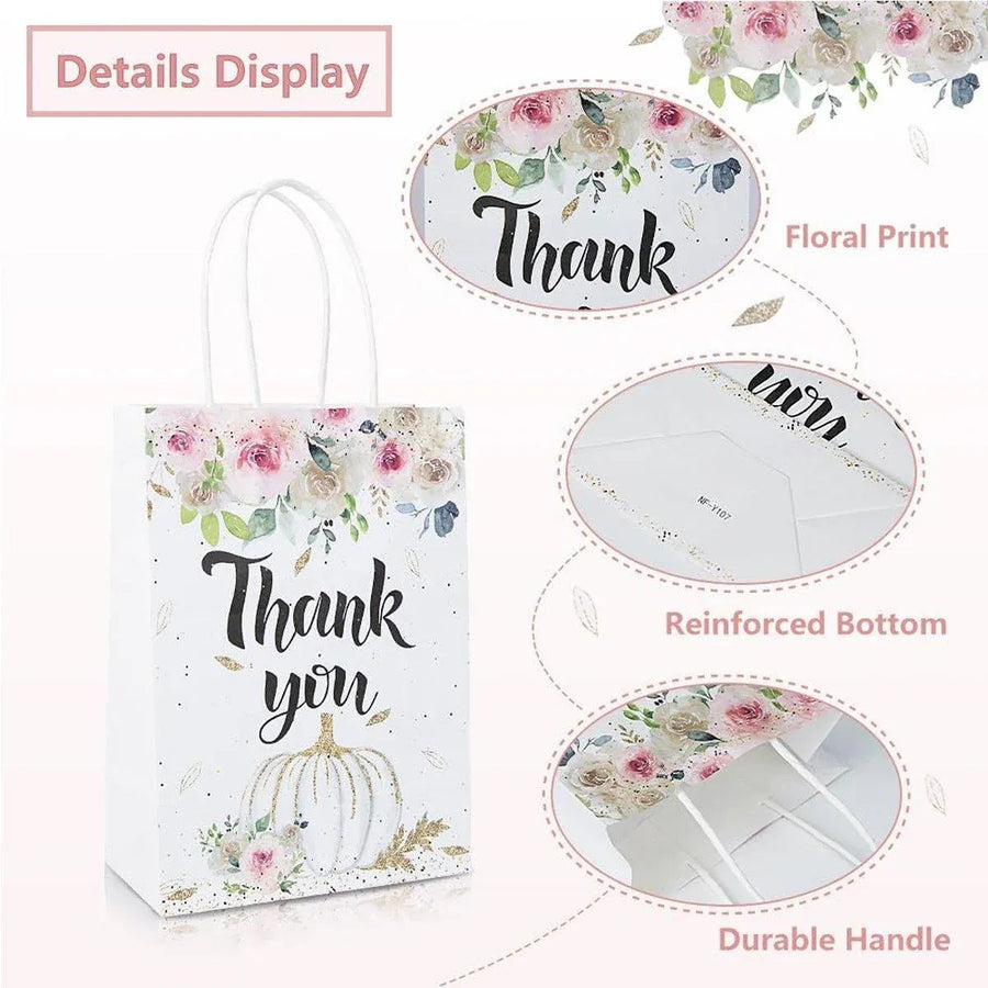 30pcs Printed Gift Bags Holiday Packaging Tote Gift Bags for Christmas Party