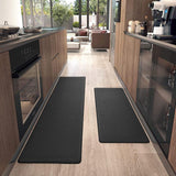 44x75cm Non-Slip Waterproof Kitchen Door Mat Floor Rug Carpet Anti-Oil Easy Clean - Grey - Side View