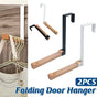2PCS Over Door Clothes Hanger Folding Hook Closet Garment Storage Organizer