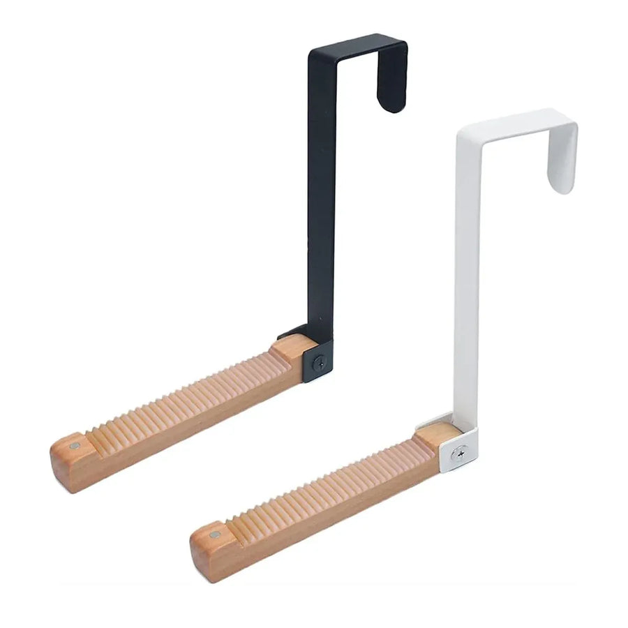 2PCS Over Door Clothes Hanger Folding Hook Closet Garment Storage Organizer