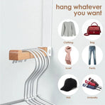 2PCS Over Door Clothes Hanger Folding Hook Closet Garment Storage Organizer