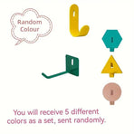 5pcs Pegboard Hooks Storage Accessories Organizing Tools Wall Hanging Solutions