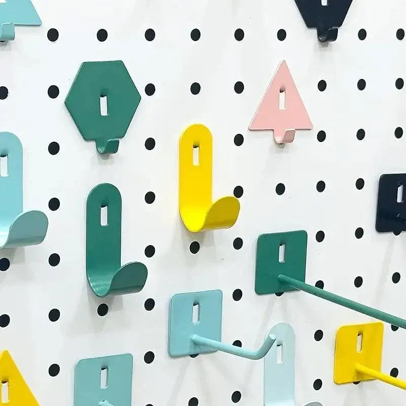 5pcs Pegboard Hooks Storage Accessories Organizing Tools Wall Hanging Solutions
