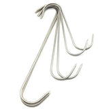 10PCS Steel S Meat Hooks for Beef Pork Lamb Roast Duck BBQ Grill Oven Hanging - L - Side View
