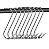 10PCS Steel S Meat Hooks for Beef Pork Lamb Roast Duck BBQ Grill Oven Hanging - L - Extra Image