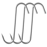 10PCS Steel S Meat Hooks for Beef Pork Lamb Roast Duck BBQ Grill Oven Hanging - L - Extra Image