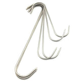 10PCS Steel S Meat Hooks for Beef Pork Lamb Roast Duck BBQ Grill Oven Hanging - S - Front View
