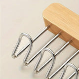 Multifunctional Household Hanger Wall Mounted Clothes Drying Rack Space Saver - Rear View