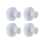 2/4PCS Suction Cup Hook Wall Vacuum Hanger No Drill Coat Hat Holder for Bathroom - White-4pcs