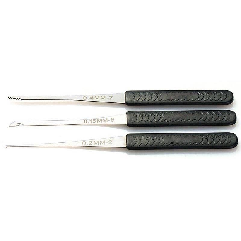 12PCS Kit Hand Lock Broken Key Extractor Removal Remover Hooks Needles Tool