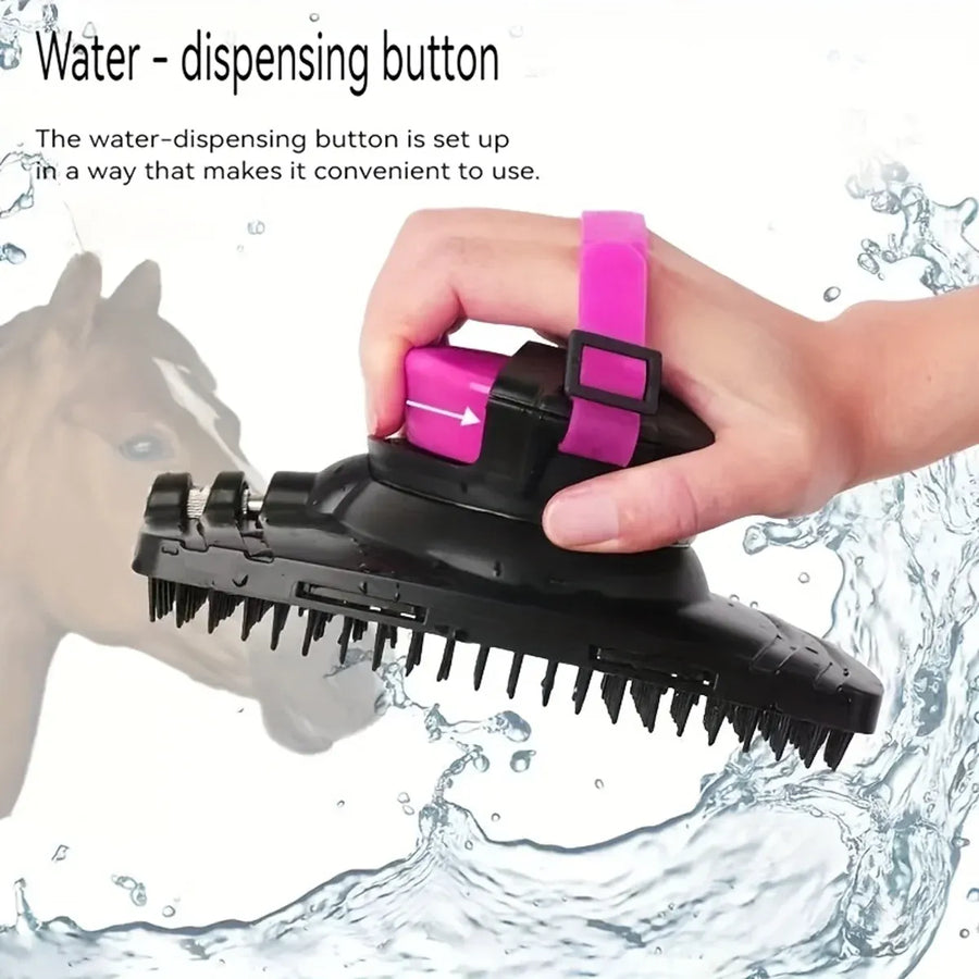 Horse Bath Brush Grooming Massage Comb Soft Bristle Cleaning Tool For Equine Use