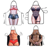 Funny Adult Men Women Novelty Aprons Party Game Cooking Kitchen BBQ Baking - Hot Pants Girl - Front View