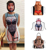 Funny Adult Men Women Novelty Aprons Party Game Cooking Kitchen BBQ Baking - Hot Pants Girl - Side View