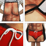 Funny Adult Men Women Novelty Aprons Party Game Cooking Kitchen BBQ Baking - Hot Pants Girl - Top-Down View