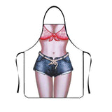 Funny Adult Men Women Novelty Aprons Party Game Cooking Kitchen BBQ Baking - Hot Pants Girl - Rear View