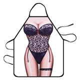 Funny Adult Men Women Novelty Aprons Party Game Cooking Kitchen BBQ Baking - Hot Pants Girl - Close-Up Angle