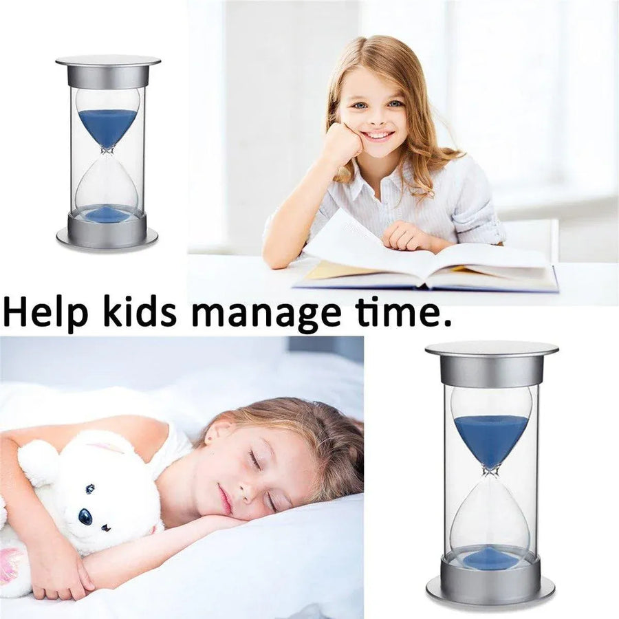10/15/30 Minute Hourglass Timer Sand Timer for Home Office and Classroom Use - Sky Blue-10min