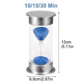 10/15/30 Minute Hourglass Timer Sand Timer for Home Office and Classroom Use - Sky Blue-10min - Side View