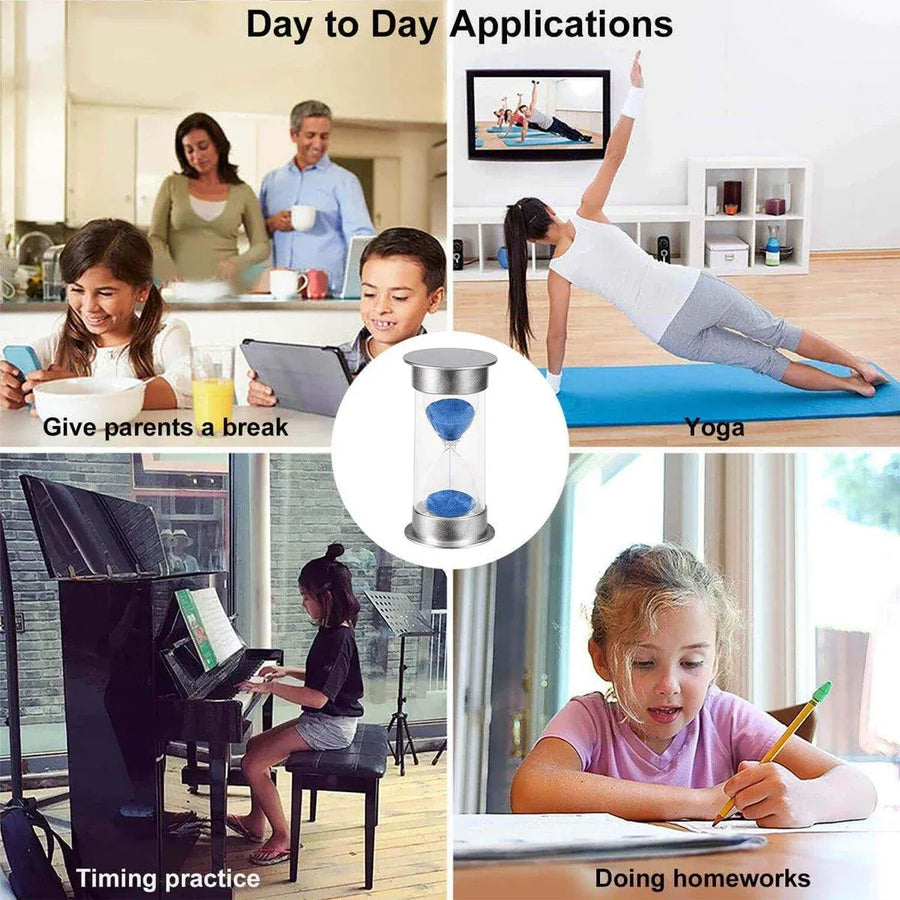 10/15/30 Minute Hourglass Timer Sand Timer for Home Office and Classroom Use - Sky Blue-15min