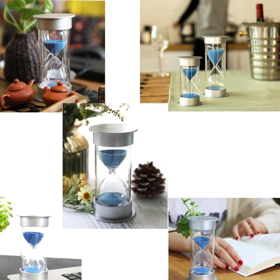 10/15/30 Minute Hourglass Timer Sand Timer for Home Office and Classroom Use - Sky Blue-15min