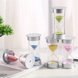 10/15/30 Minute Hourglass Timer Sand Timer for Home Office and Classroom Use - Purple-30min - Top-Down View