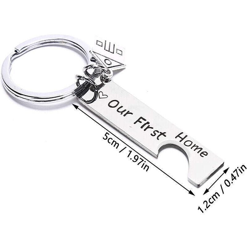 Our First Home Buyer Matching Set Couple House Key Holder Keyring Keychain Gift