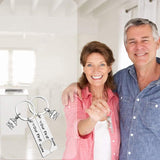 Our First Home Buyer Matching Set Couple House Key Holder Keyring Keychain Gift - Rear View