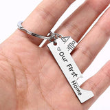 Our First Home Buyer Matching Set Couple House Key Holder Keyring Keychain Gift